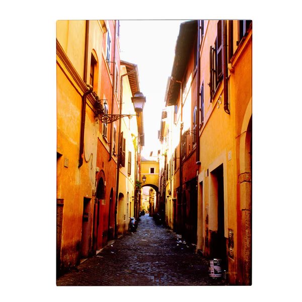 Kathy Yates 'Campo de' Fiori Alley' Canvas Art, 30x47, Trademark Fine Art, Mfr#: KY0008-C3047GG